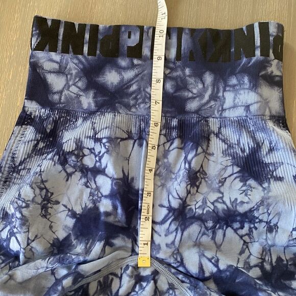 Pink Victoria's Secret  Ultimate Blue Tie Dye Tight Leggings Women’s Size S - Picture 8 of 13